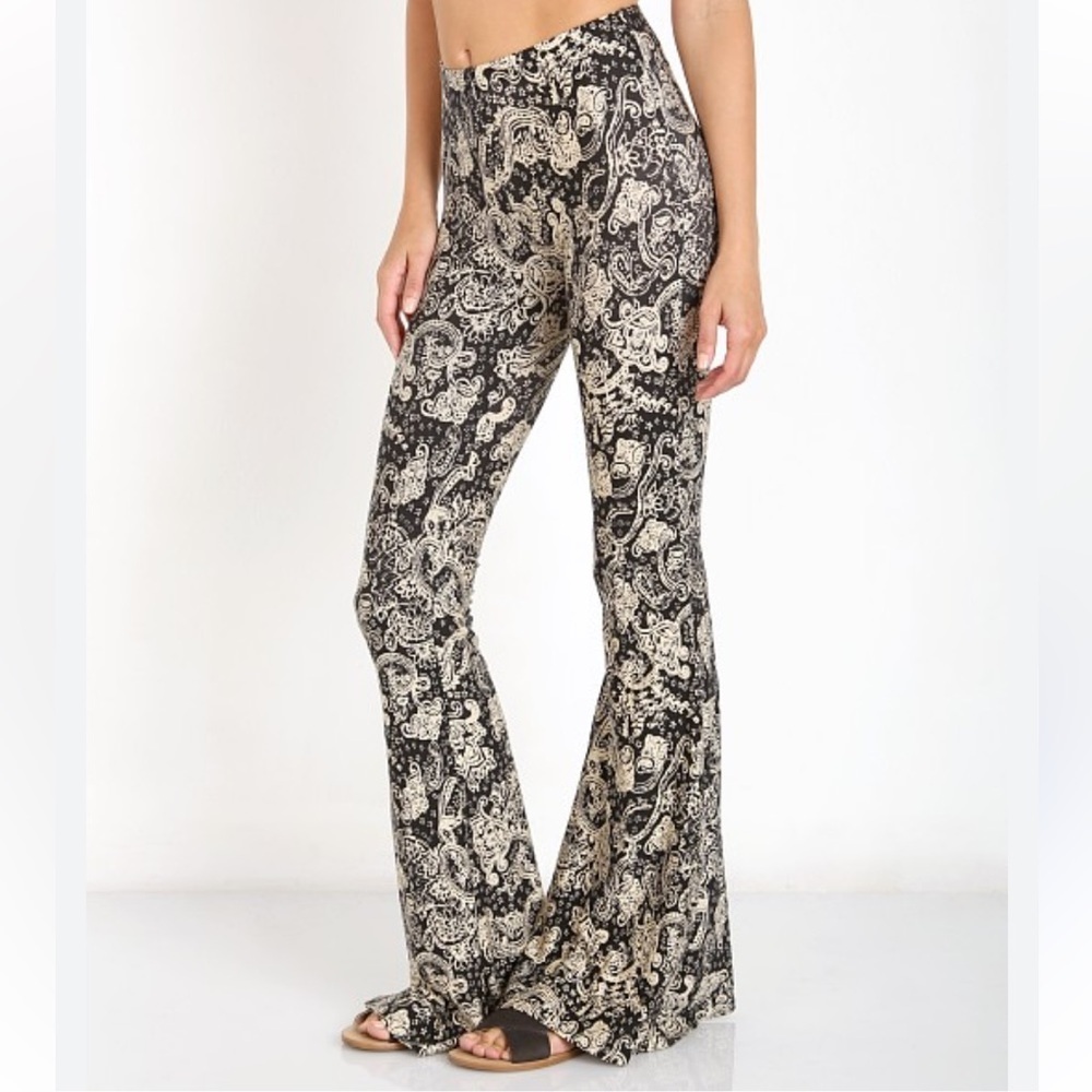 Free People Novella Royale Janis Bell Bottom Flare Velvet Pants NWT